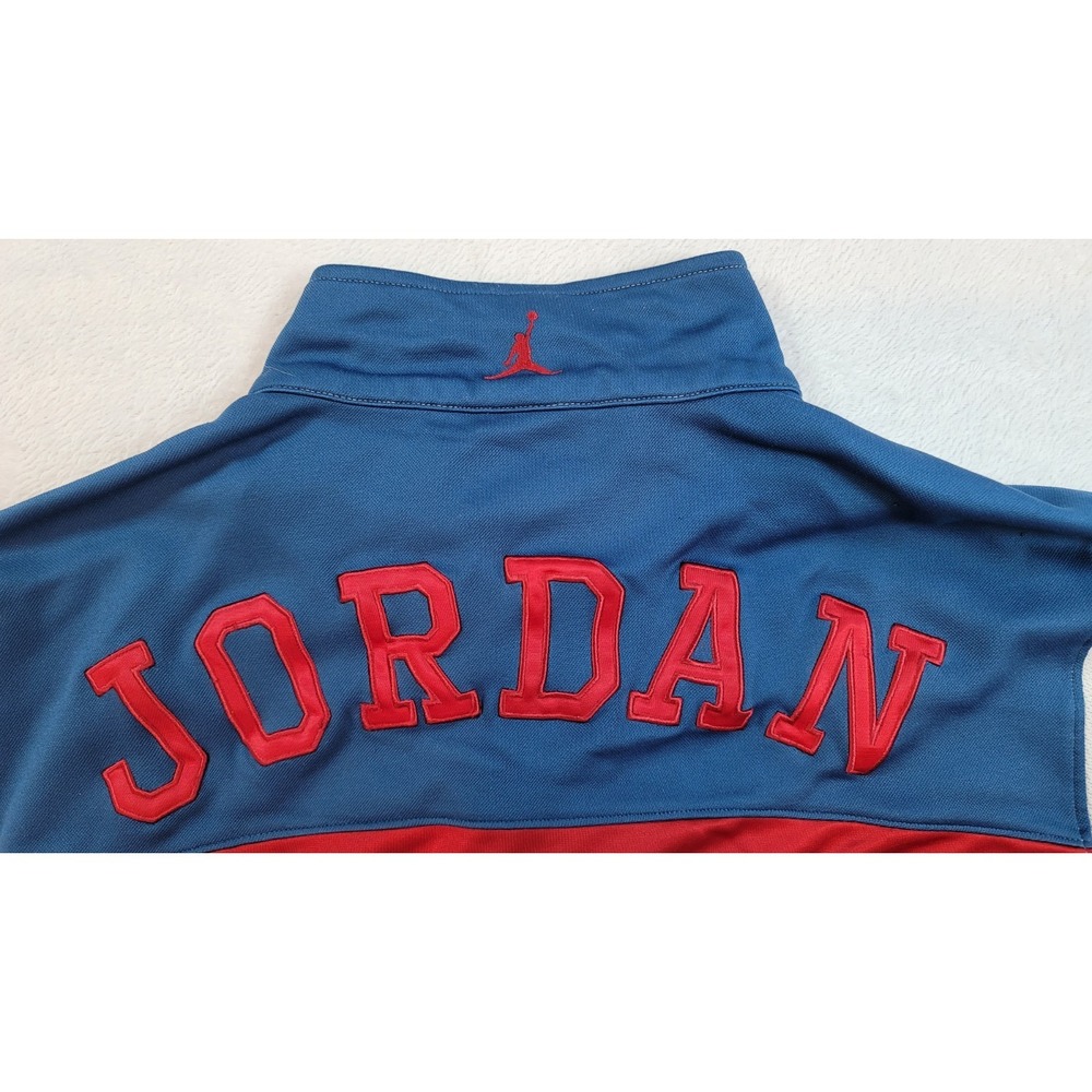 Jordan LOGO FullZip Jacket Adult Mens Size Large Gray Blue Track Warm Up Pockets